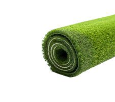 Artificial grass carpet on transparent background, created with png