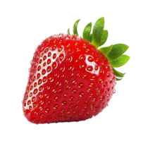 fraise isolé sur transparent arrière-plan, établi avec génératif ai png