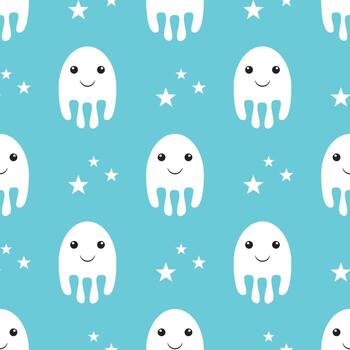 Cute Alien Pattern vector