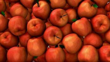 maçãs solta o preenchimento espaços animação, com fosco. video