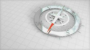 Kompass, Konzept, glänzend, Stahl, Richtung, magnetisch. video