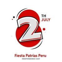 28th July, Fiestas Patrias Independence Day. vector