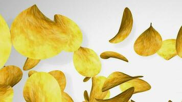Potato chips, crispy, snack, foods. video
