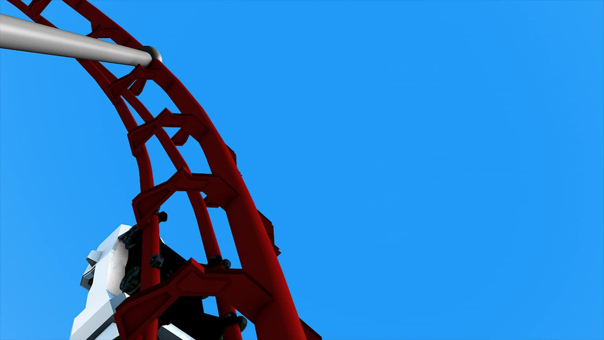 Fun park roller coaster animation. 23982286 Stock Video at Vecteezy