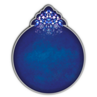 azul floral modelo persa marco en tradicional persa tazhib estilo. png