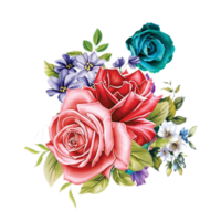 Colorful flowers for designs png