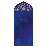 Floral textured Islamic frame in traditional Persian tahzib style png