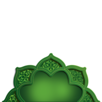 mörk grön blommig texturerad ram i traditionell persisk tazhib stil png