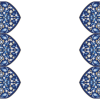 Floral textured Islamic frame in traditional Persian tahzib style png