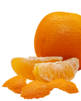 Whole orange and orange slices with peel. Subject photo. High quality photo. PNG. Horizontal png