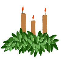 Hand gezeichnet Weihnachten Kerze png