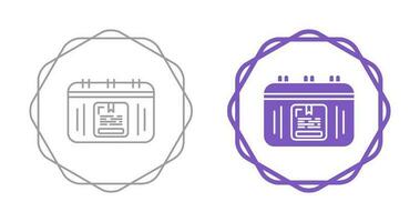 icono de vector de logística de eventos