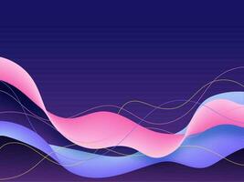 Wave motion composition abstract background. vector