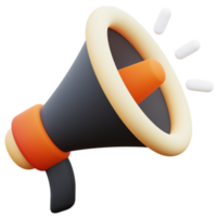 3d render of megaphone icon png