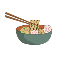Cute ramen noodles for logo or sticker png