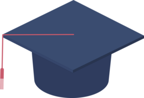 Grad-Cap-Symbol, isometrischer Stil png