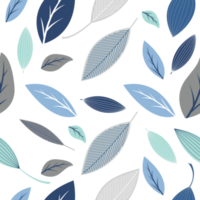 patrón de hojas con estilo transparente png