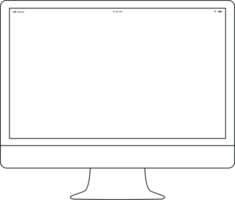 Computer white outline png