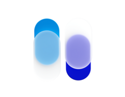 etichetta circolare 3d infografica, infografica minima smerigliata trasparente con opzioni numero 2 elabora l'illustrazione 3d png