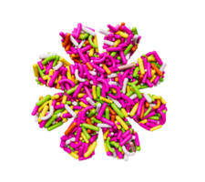 alfabeto segno asterisco fatto di spruzzi colorati simbolo digitale arcobaleno spruzza illustrazione 3d png