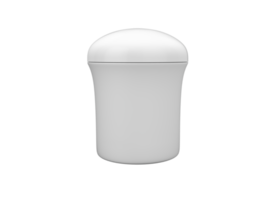 recipiente cosmético em branco em forma de cúpula de frasco cosmético branco para renderização em 3d creme png