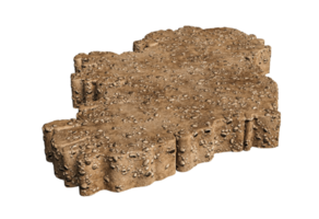 ierland kaart bodem land geologie doorsnede met rots grond textuur 3d illustratie png