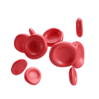 3d fließen rot Blut Zellen Eisen Blutplättchen Erythrozyten. realistisch medizinisch Analyse Illustration isoliert transparent png Hintergrund