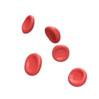 3d couler rouge du sang cellules le fer plaquettes érythrocyte anémie. réaliste médical une analyse illustration isolé transparent png Contexte