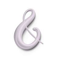 3d mano letrado caligráfico ampersand aislado transparente png. genial diseño para Boda invitación, salvar el fecha tarjeta, enamorado día y otro Días festivos png