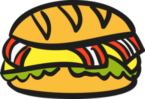 Hamburger singolo Bacon formaggio png