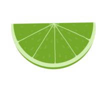 Green lemon slice illustration png