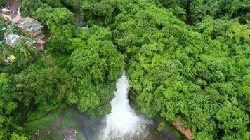 Aerial view of Harvalem Waterfalls Goa video