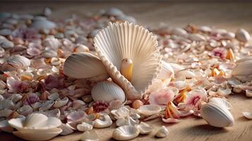 sea shell Ai generative photo