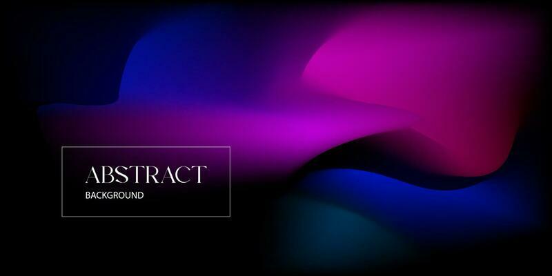Abstract background dark bright design template neon pink violet color on black horizontal