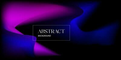 Abstract background design template neon pink blue color on black horizontal vector