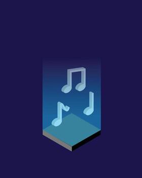 AI Music Generator to Compose song, music, lyrics automatically vector