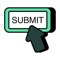 A modern design icon of submit button vector