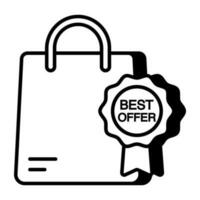 Trendy vector design of shopping discount