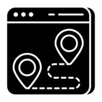 Perfect design icon of online route vector