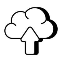 Modern design icon of cloud upload vector