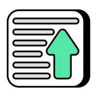 An icon design of data upload vector