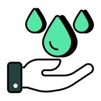 An editable design icon of water drops vector