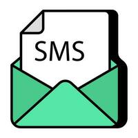 un único diseño icono de correo SMS vector