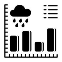A unique design icon of weather analytics vector