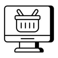 Modern design icon of online shopping vector