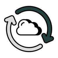 Unique design icon of cloud update vector