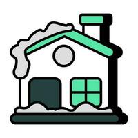 Home snowfall icon in perfect design vector