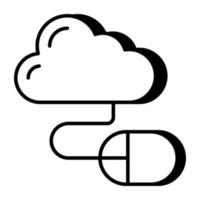 Modern design icon of cloud click vector