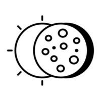 A trendy design icon of solar eclipse vector