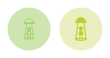 Alien Abduction Vector Icon